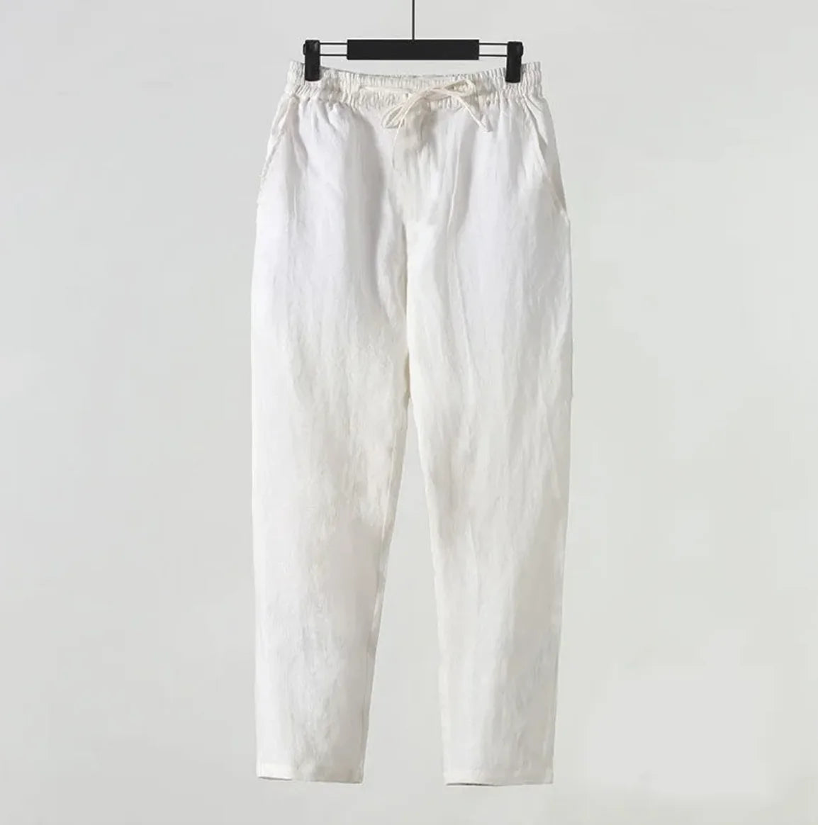 Men's Cotton Linen Cropped Pants