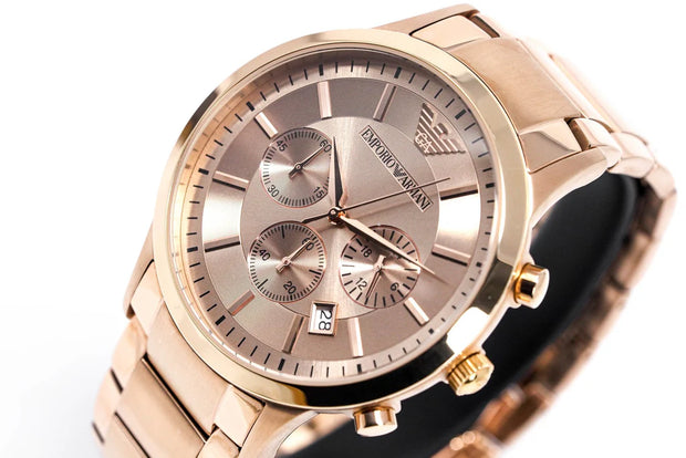 Emporio Armani AR2452 - Rose Gold Chronograph Men's Watch 