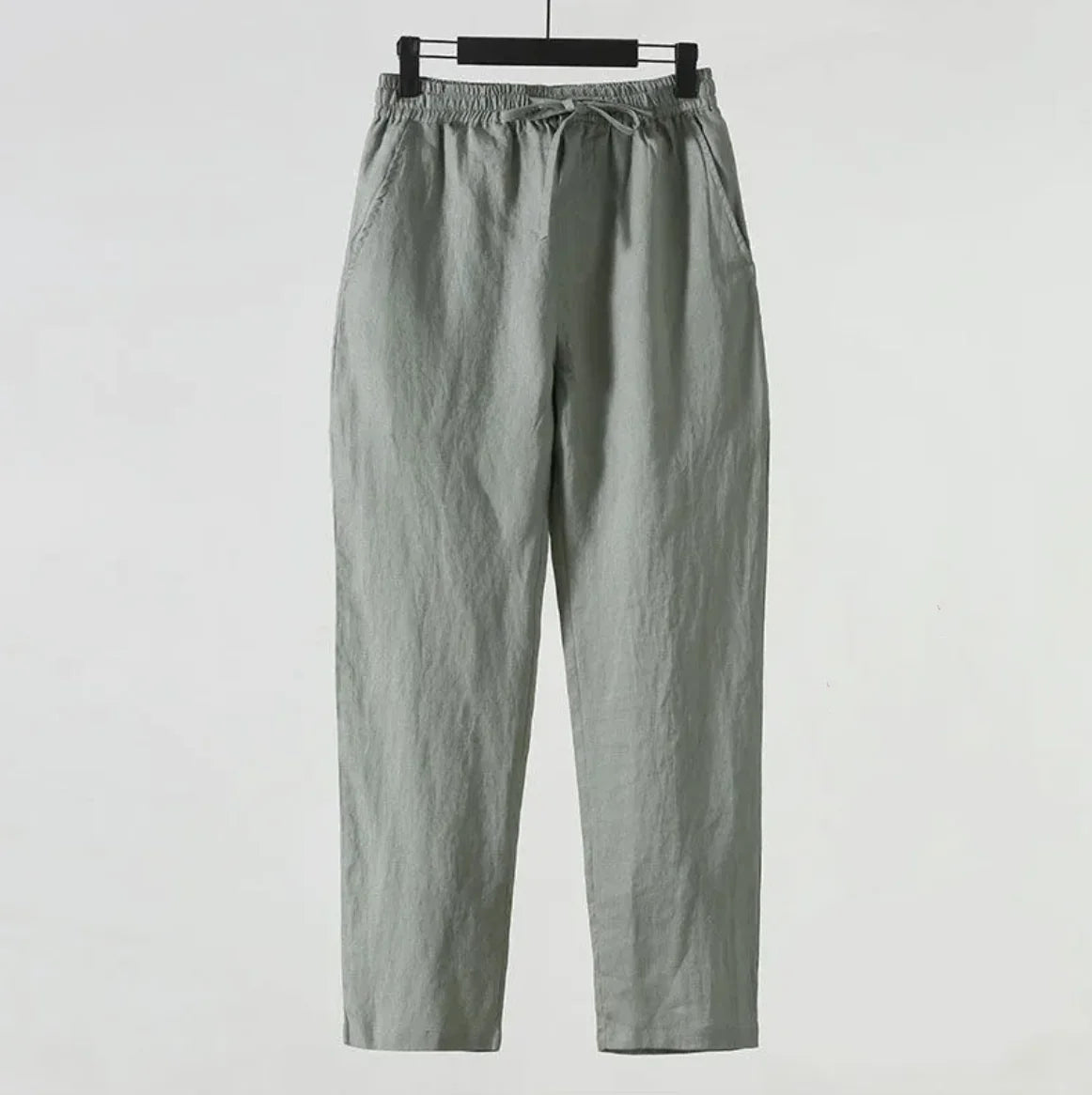 Men's Cotton Linen Cropped Pants